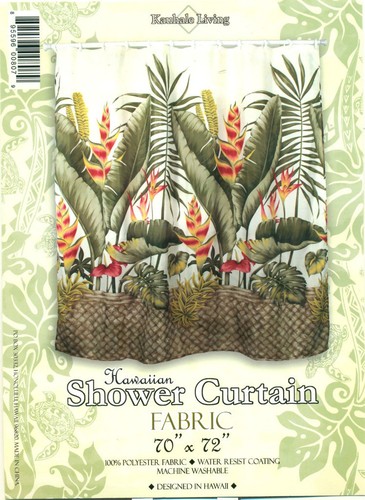 Tenda doccia tessuto hawaiano