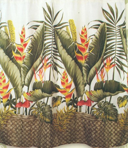 Tenda doccia tessuto - , floreale